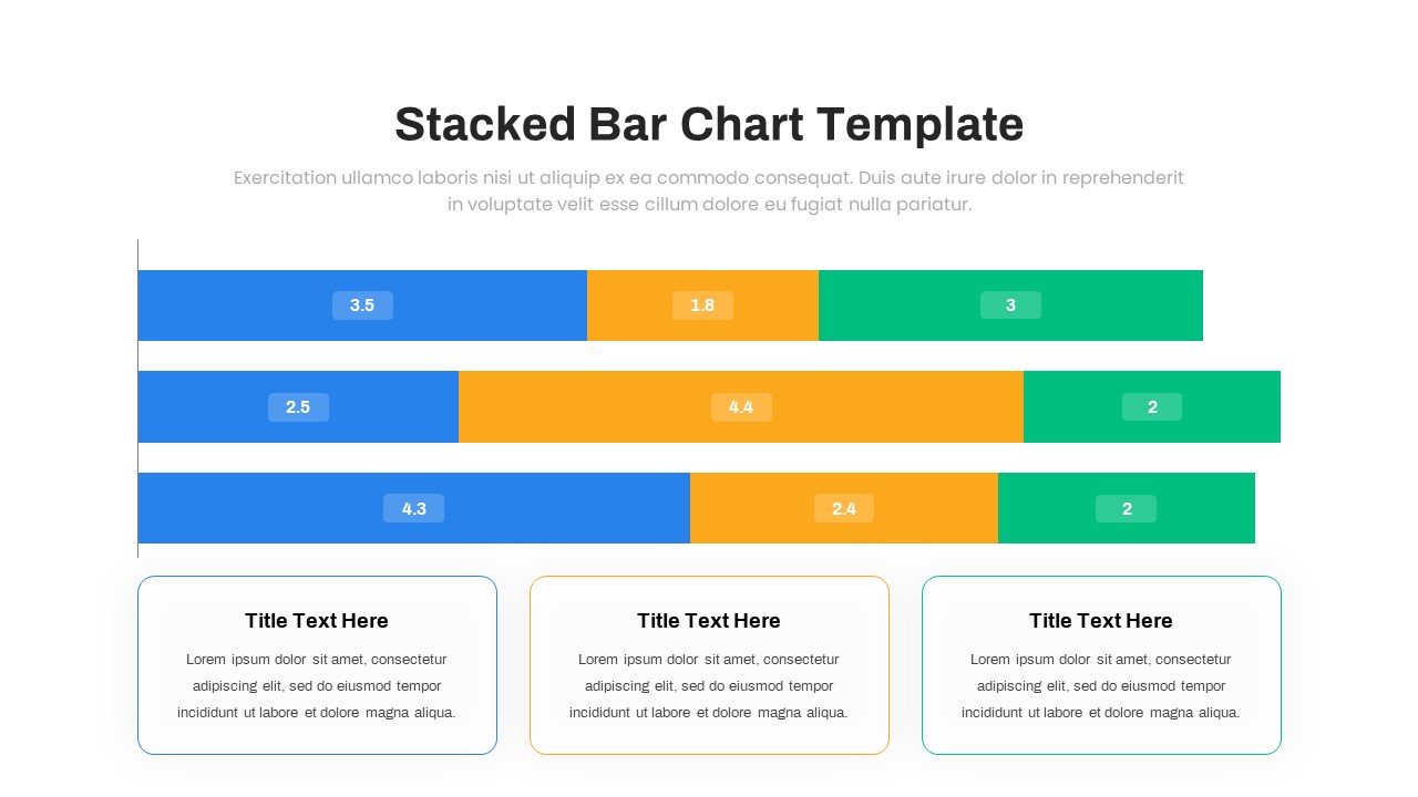 Animated Stacked Bar Chart PowerPoint Template