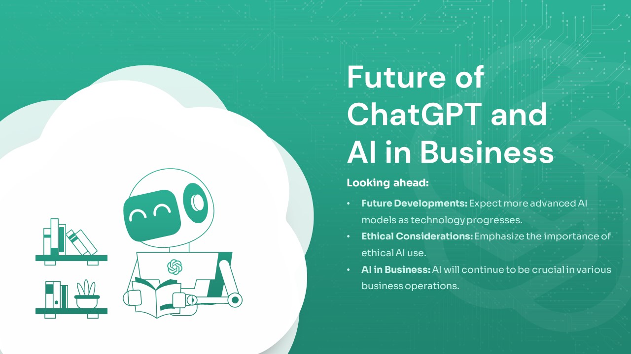 Free ChatGPT Infographic PowerPoint Templates Future of ChatGPT and AI in Business