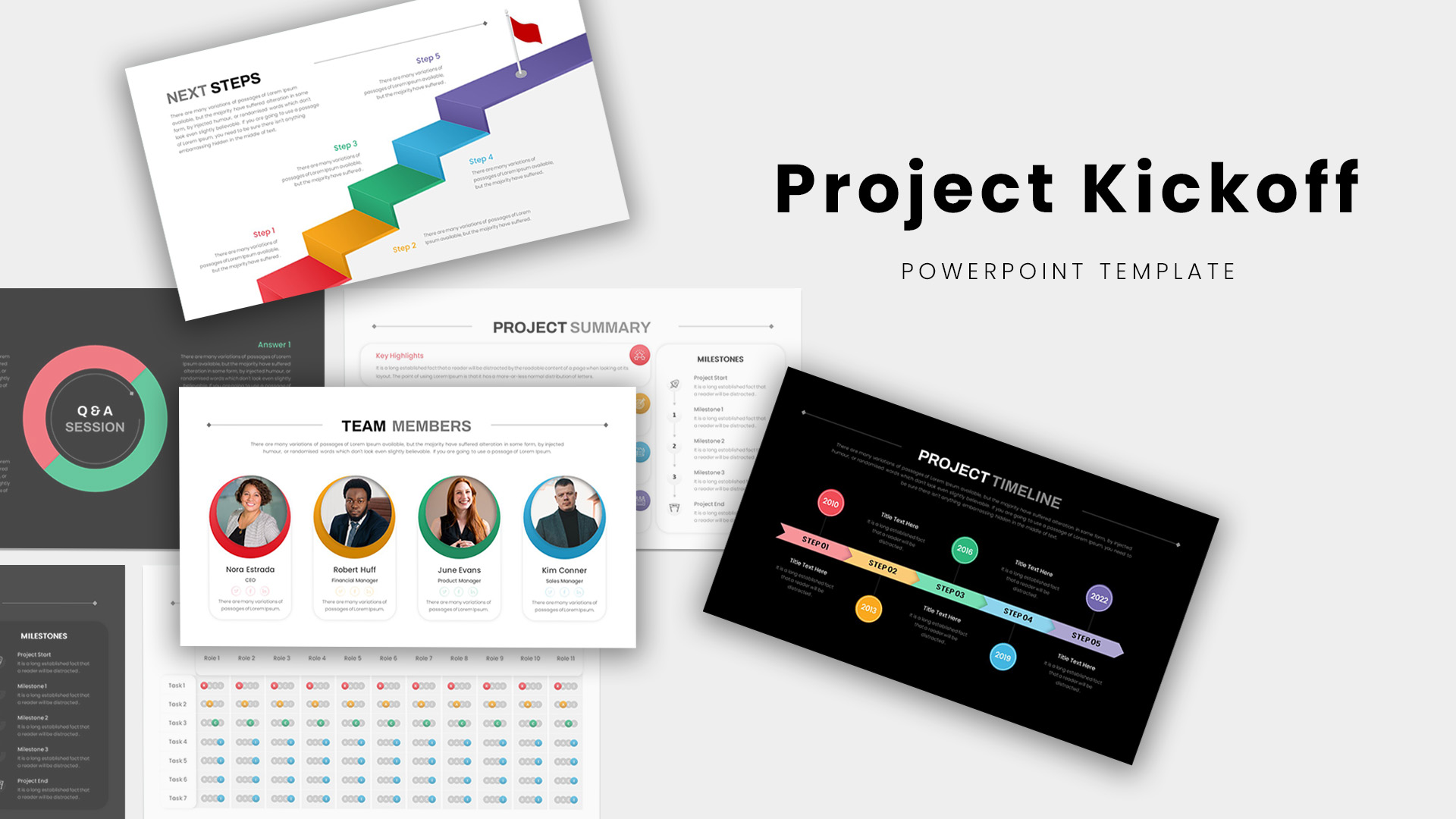 Project Kickoff Meeting Deck PowerPoint Template Cover Slide