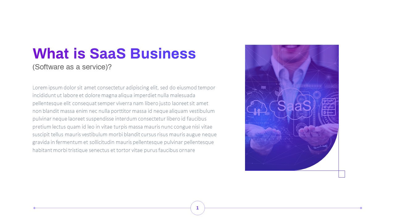 SaaS Business Pitch Deck PPT Template