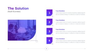 SaaS Business Pitch Deck Template Solution Slide