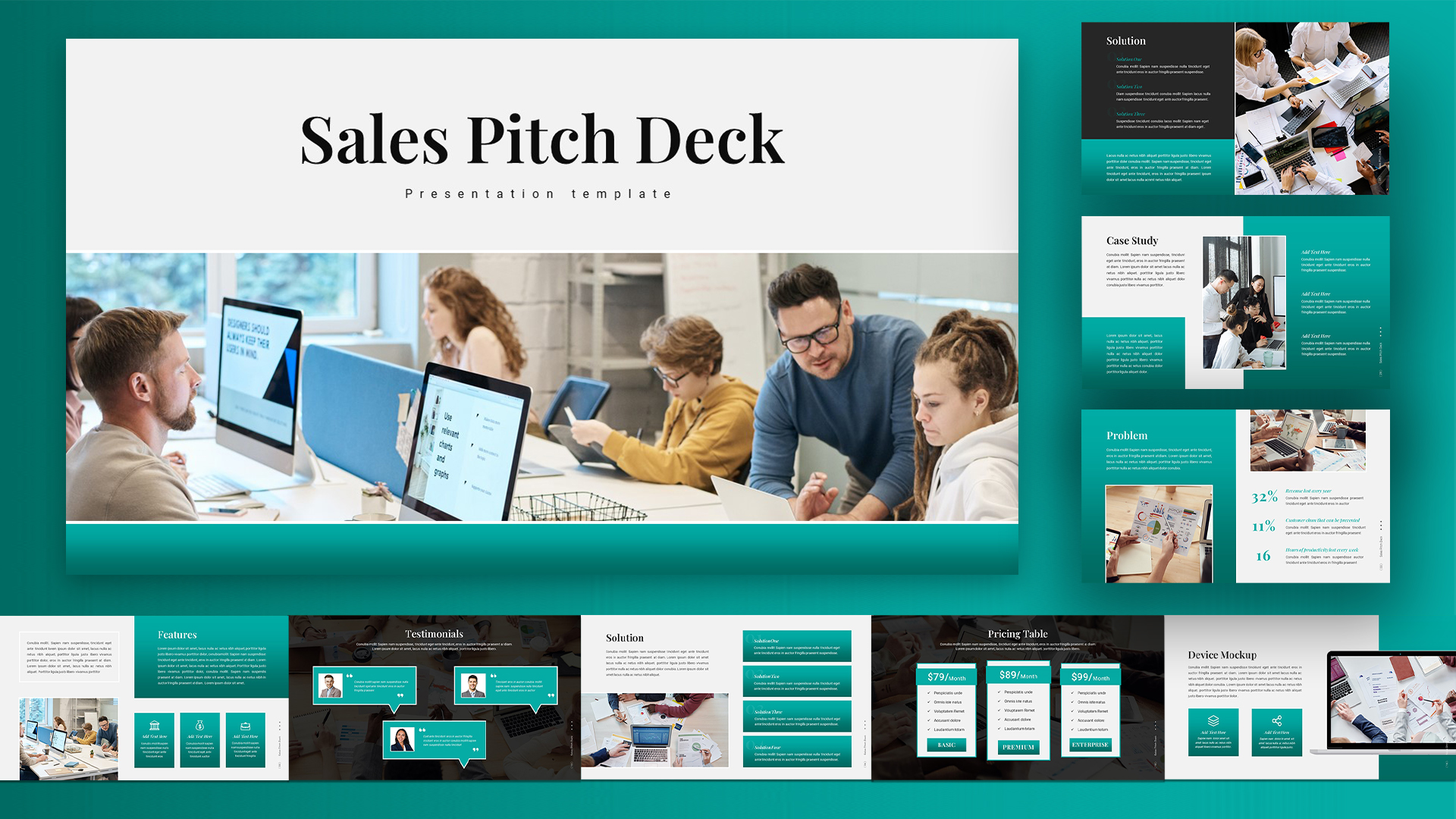 Sales Pitch Deck PowerPoint Template Cover Image