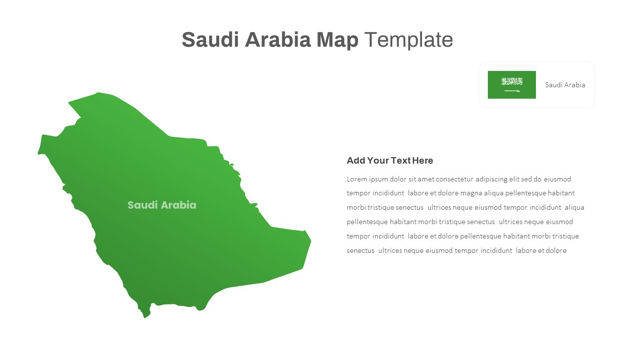 Saudi Arabia Map PowerPoint Template