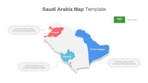 Saudi Arabia Map PowerPoint slide