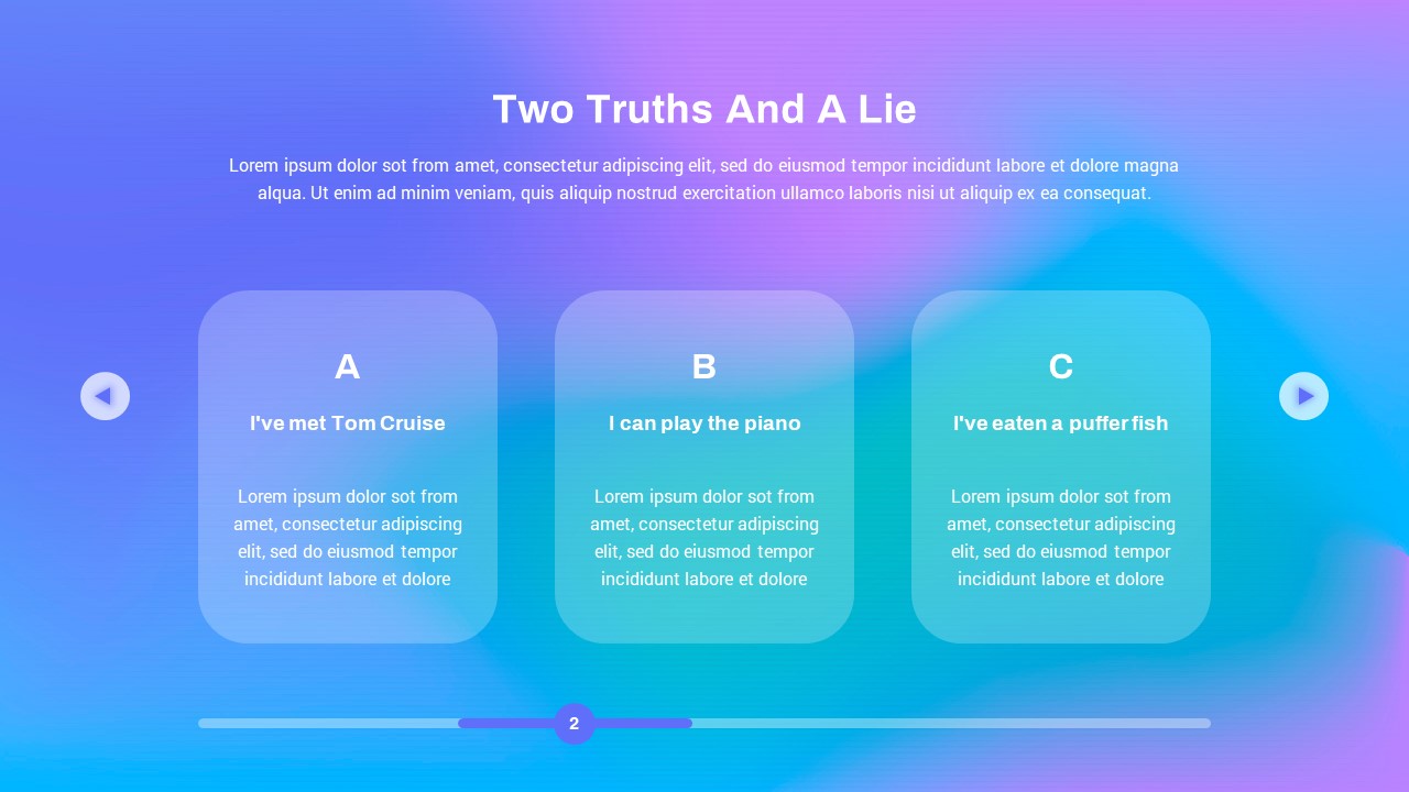 Free Interactive Two Truths And A Lie PowerPoint Template, 46 OFF