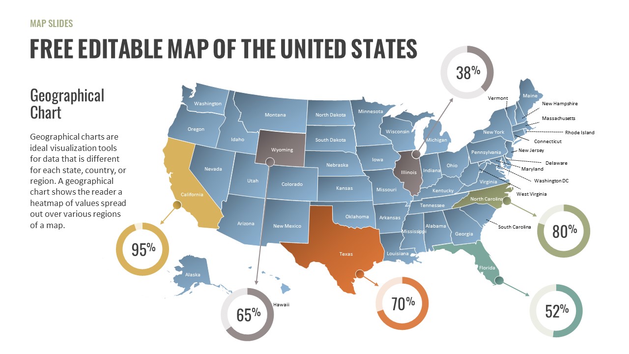 Editable Map United States Map Powerpoint Template Editable Template