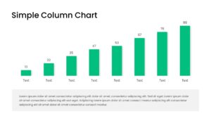 Free Simple Column Chart PowerPoint Template