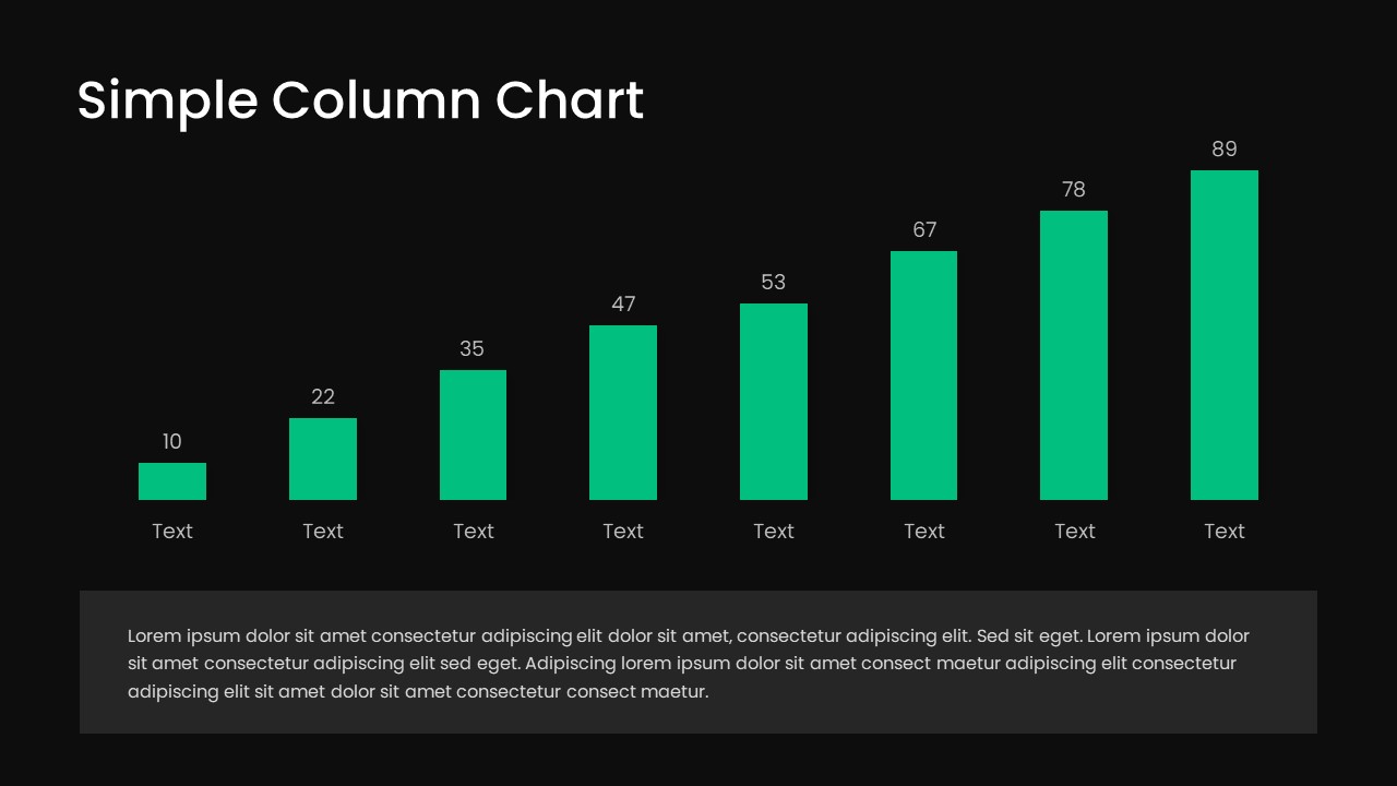 simple column chart powerpoint