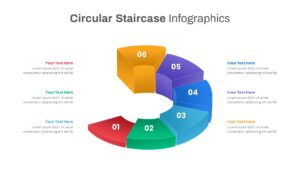 Circular Spiral Staircase PowerPoint Template