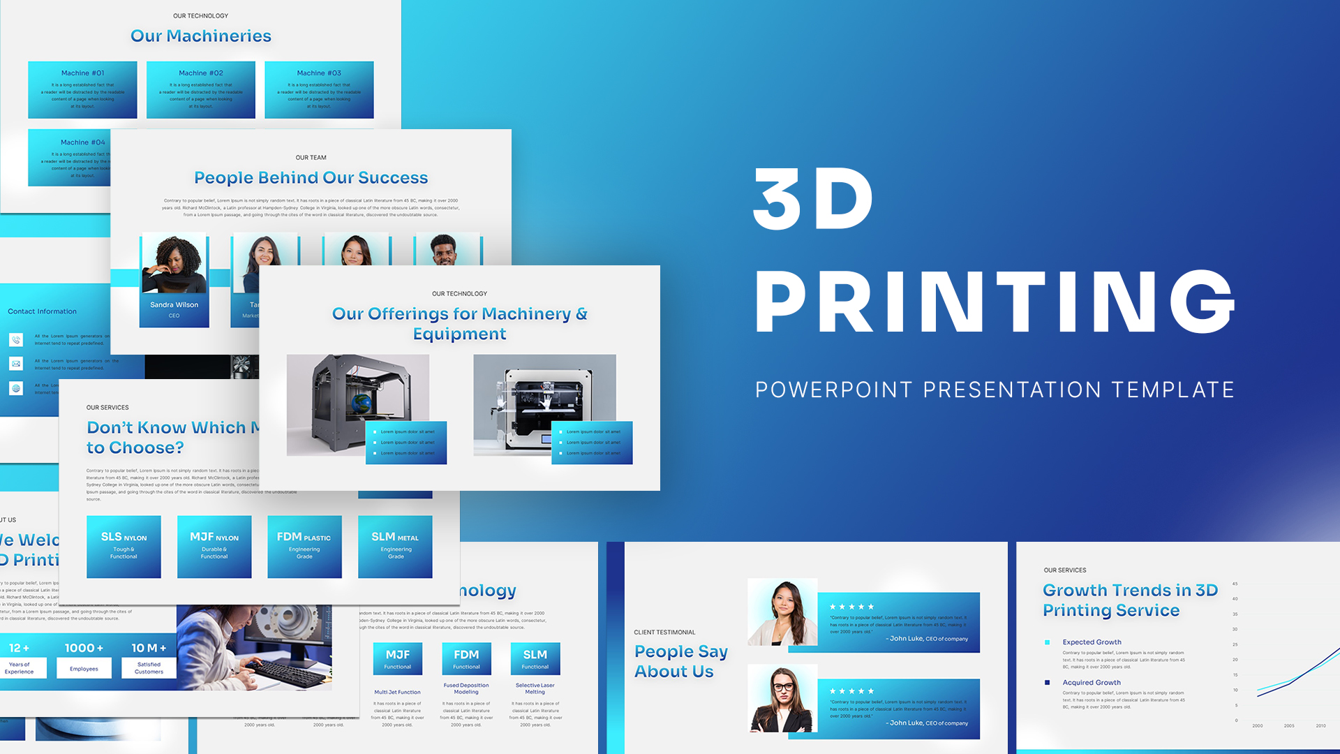 3D Printing Deck PowerPoint Template