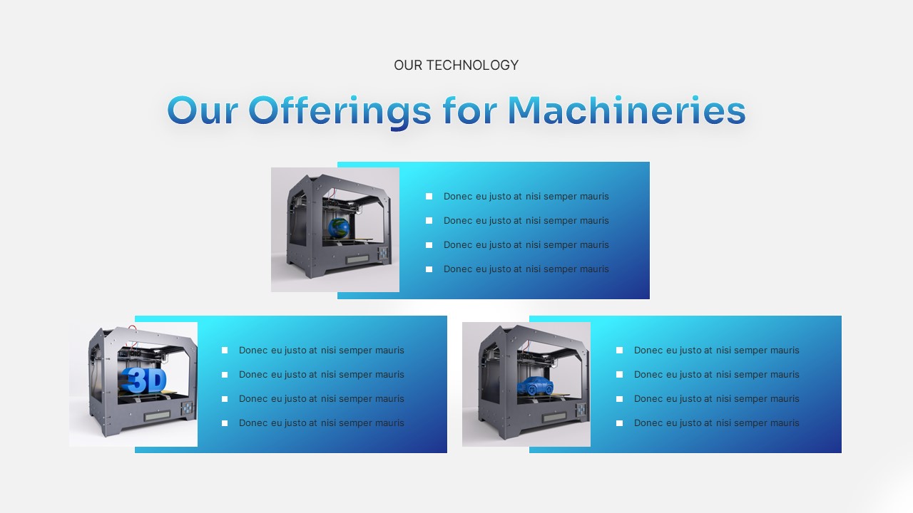 3D Printing machines PowerPoint Template