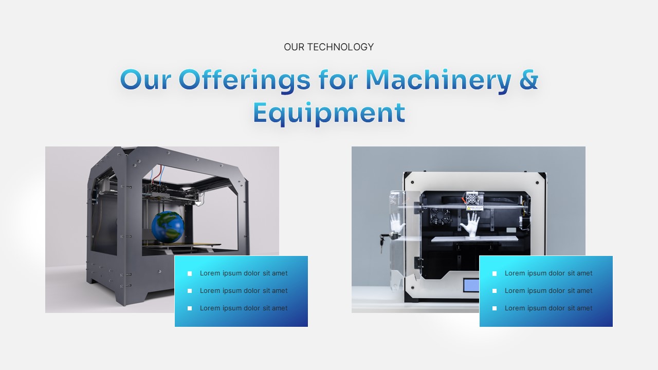 3D Printing offerings PowerPoint Template