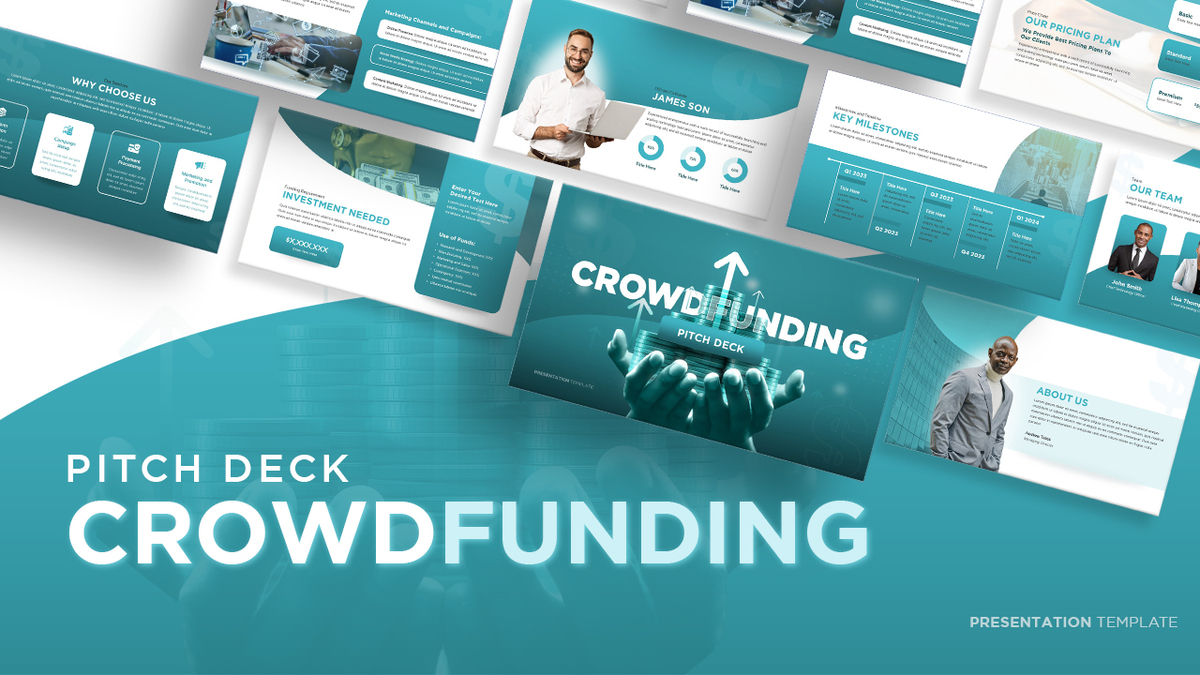Crowdfunding Pitch Deck PowerPoint Template