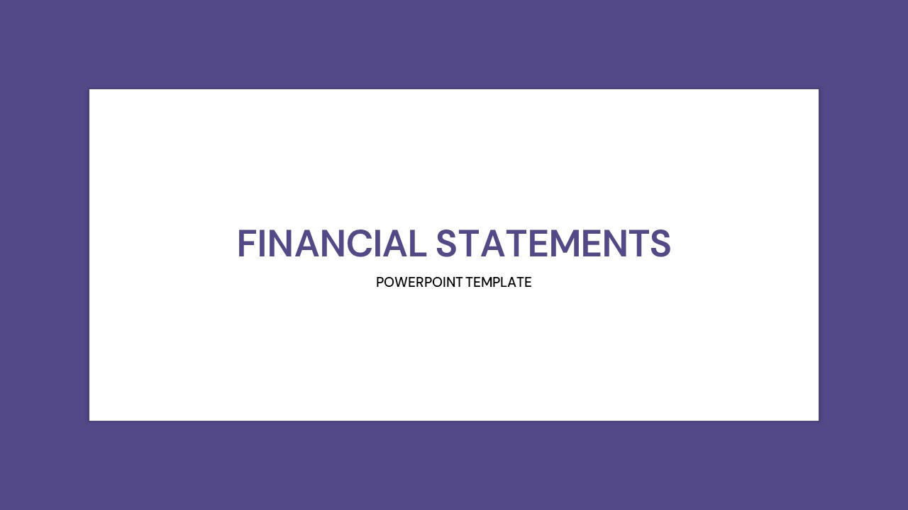 Financial Statement PowerPoint Template