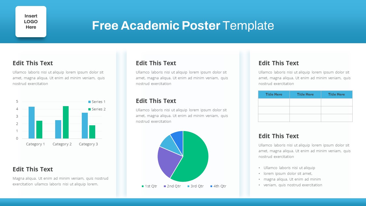 Free Academic Poster Template 16x9