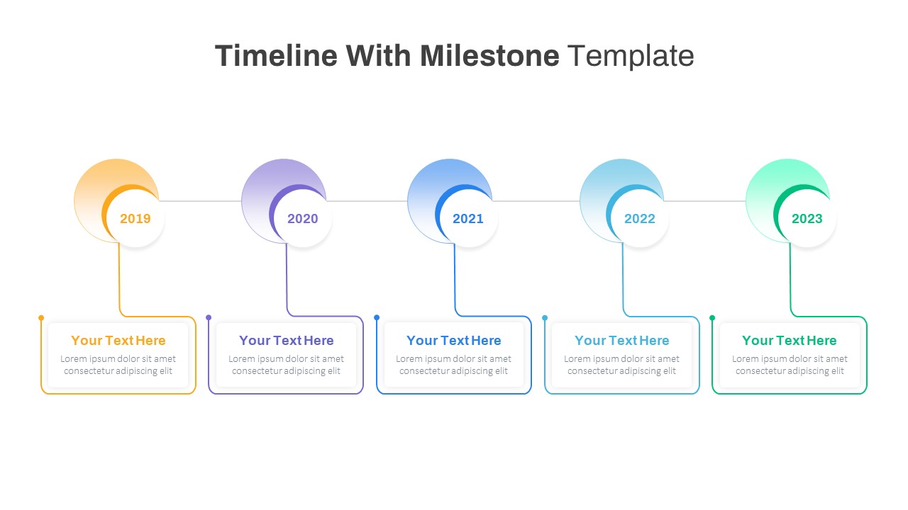 PowerPoint Timeline Milestone Template