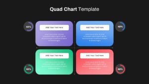 Quad Chart PPT Template Dark