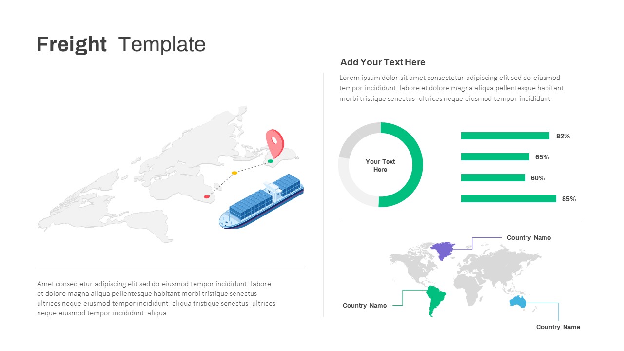 Ship Freight Infographic PowerPoint Template