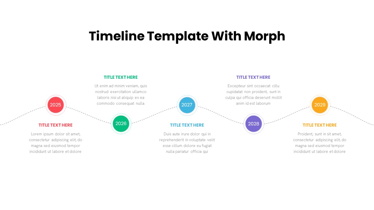 Timeline PowerPoint Template Morph Transition Animation