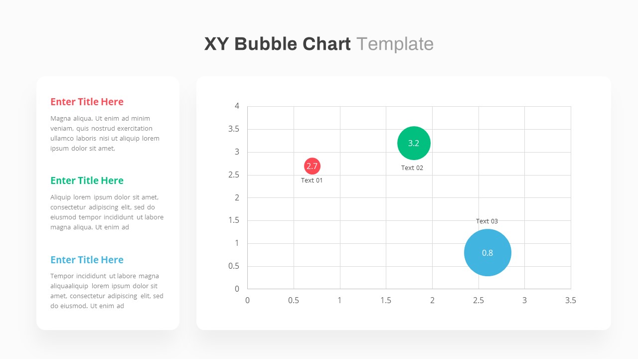 X Y Bubble Chart PowerPoint Template