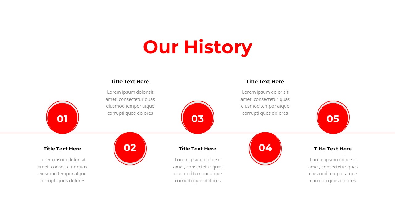 history Red White PowerPoint slide