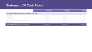 statement of cashflows template