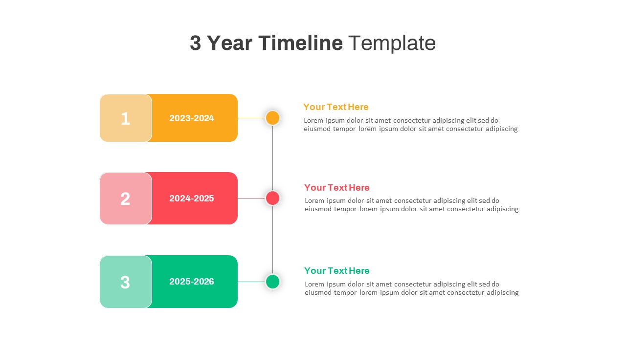 3 Year Timeline PowerPoint Template