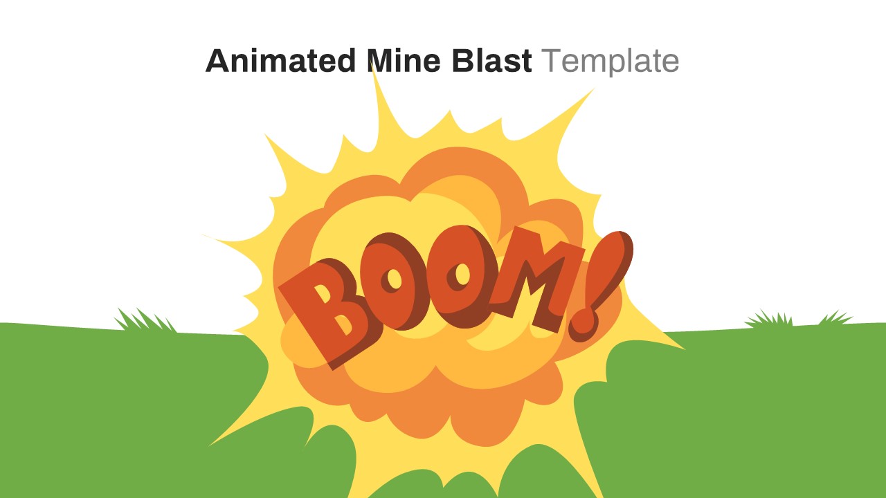 Animated Mine Blast Ppt Template