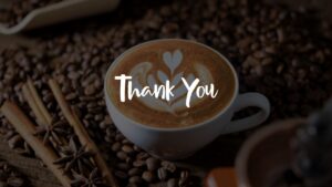 Free Coffee PowerPoint Template Thanks Slide