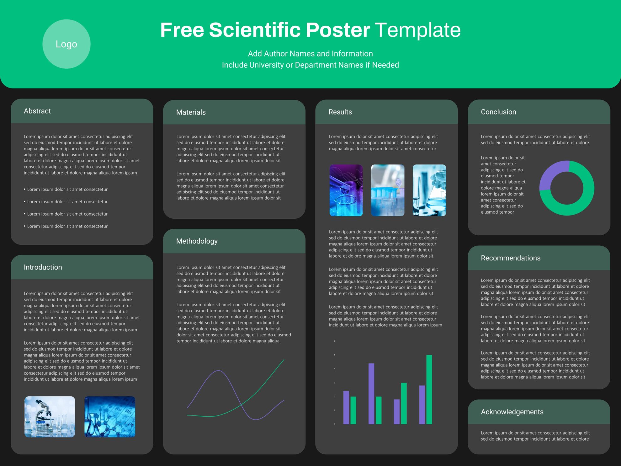 Free Scientific Poster PowerPoint Template SlideBazaar