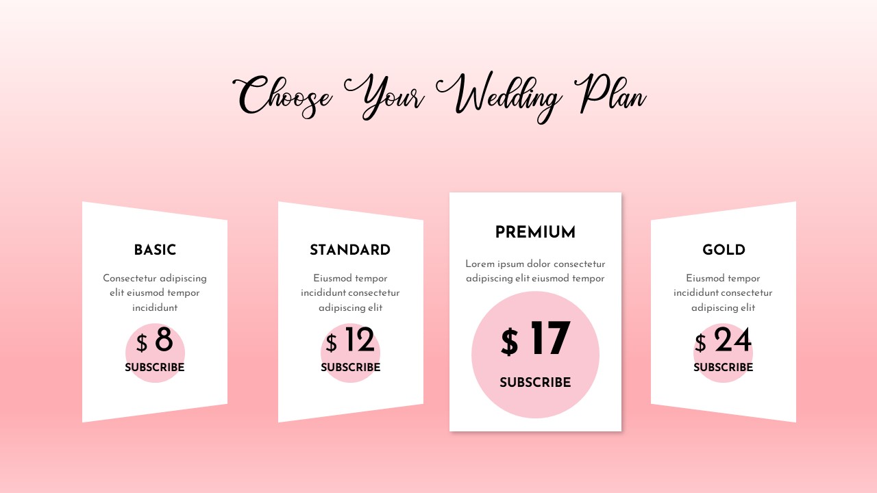 Free pink pricing slide