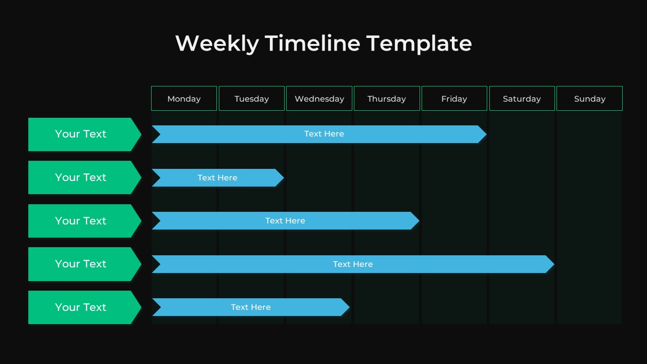 Weekly Timeline PPT Template