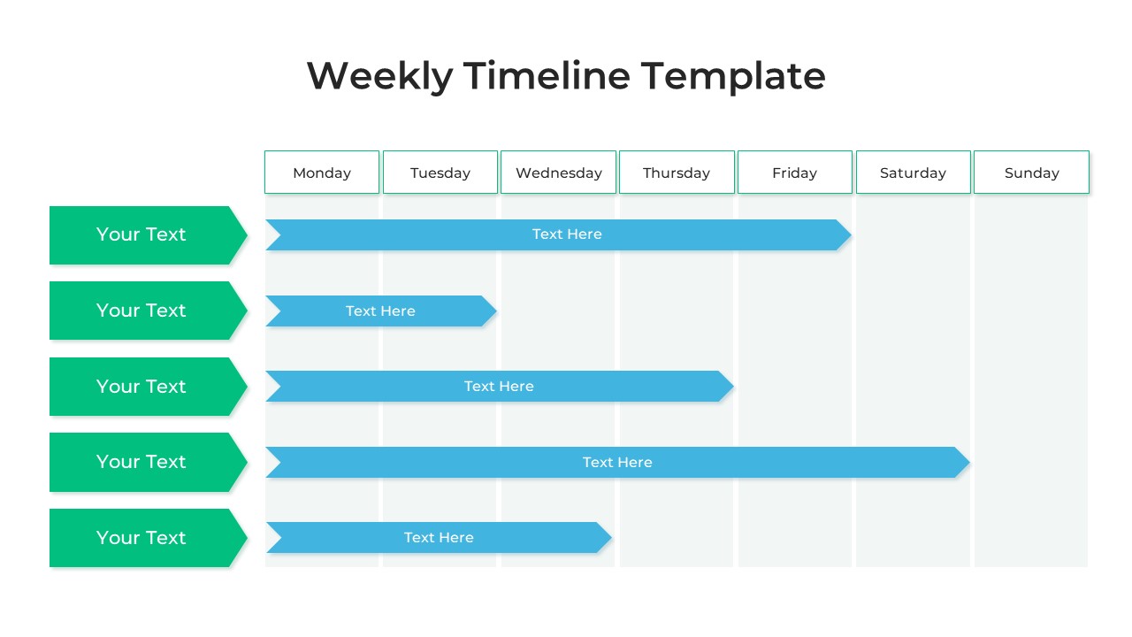 Weekly Timeline PowerPoint Template