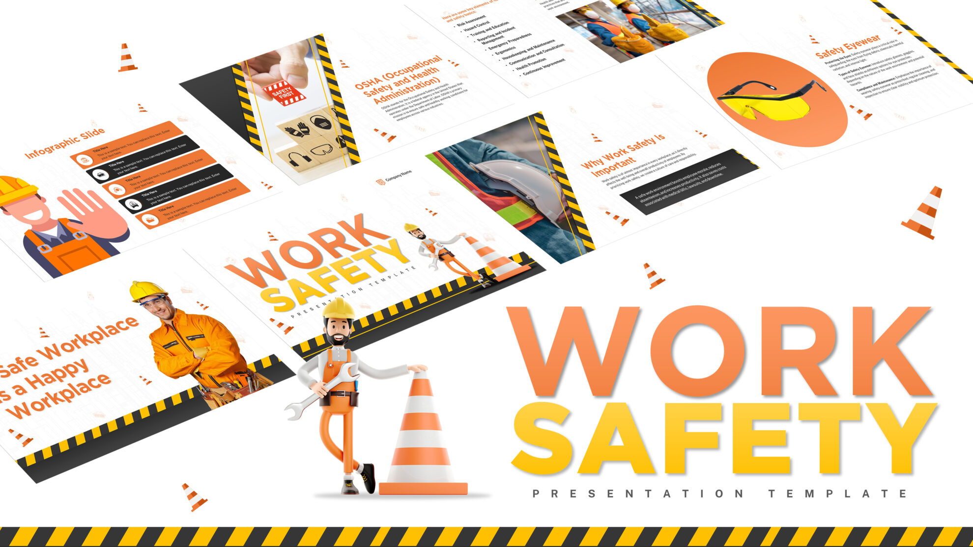 Work Safety PowerPoint Template Deck Cover Image