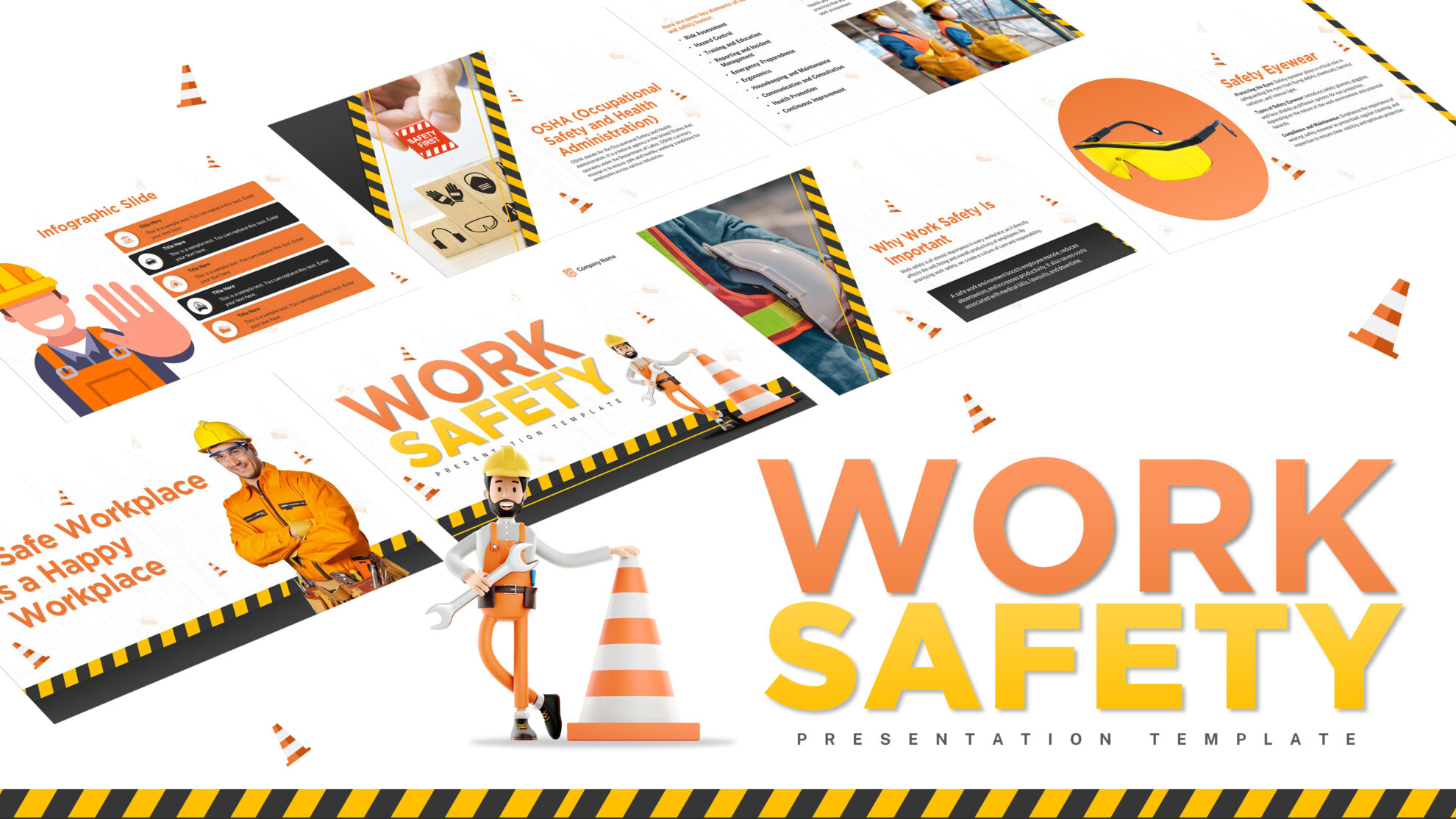 Work Safety PowerPoint Template Deck SlideBazaar