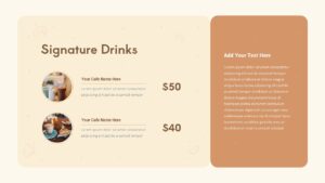 vintage color drinks menu