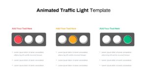 Animated Traffic Light editable slide