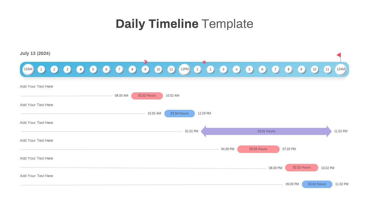 Daily Timeline Template PowerPoint