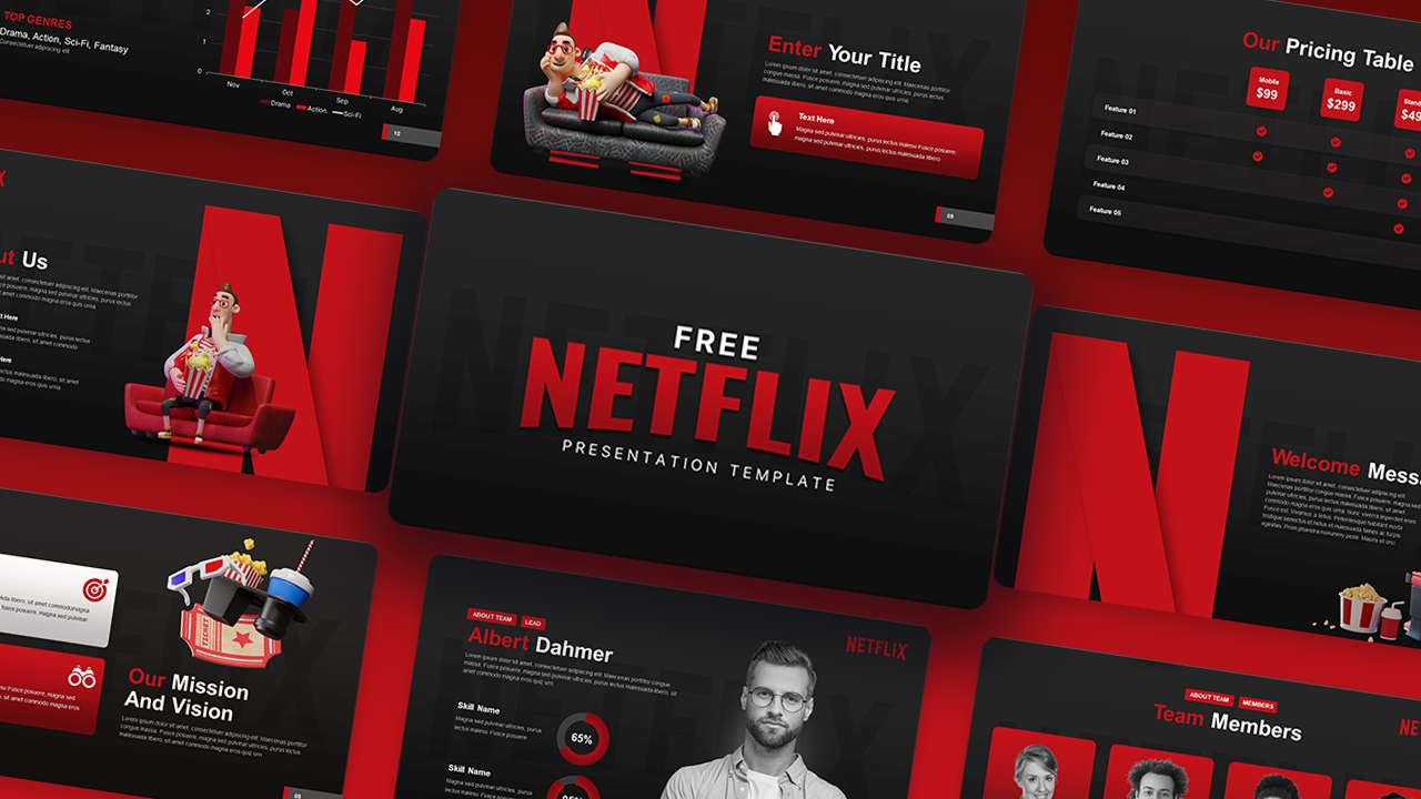 Free Netflix PPT Template with Animation