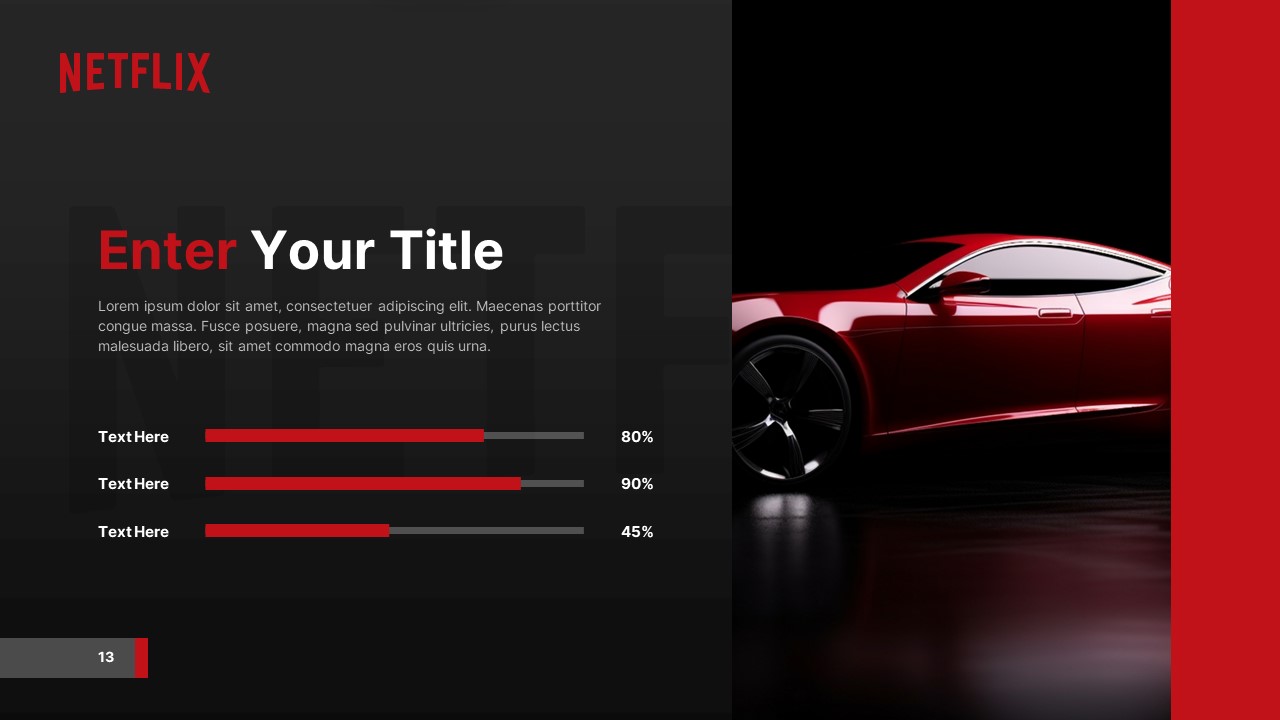 Free Netflix PPT graph Template