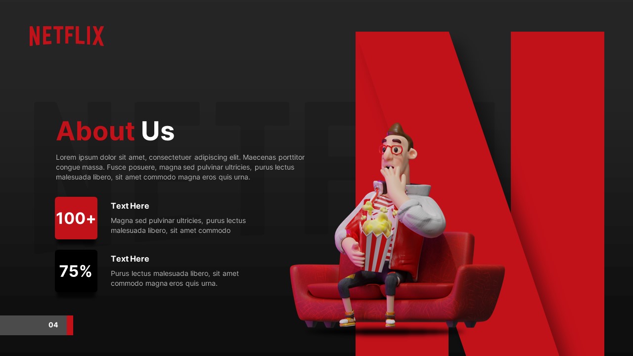 Free Netflix about us PPT Template with Animation