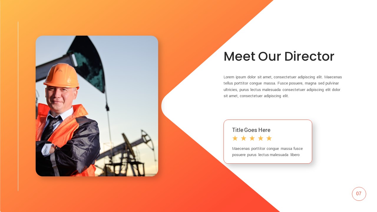 Oil And Gas CEO PowerPoint Template