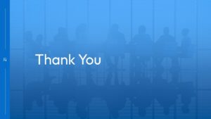 blue theme thank you powerpoint slide