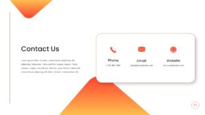 contact us orange PowerPoint Template