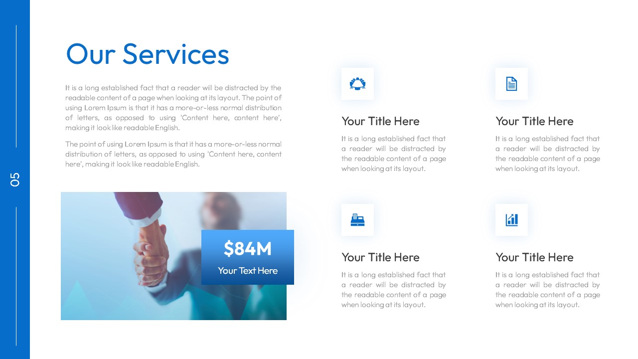 text heavy services powerpoint templates