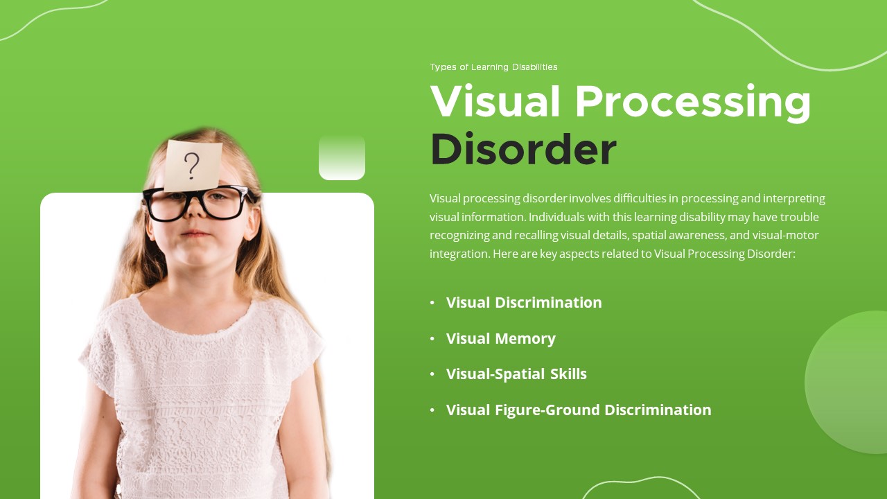 visual processing disorder PowerPoint Presentation Template
