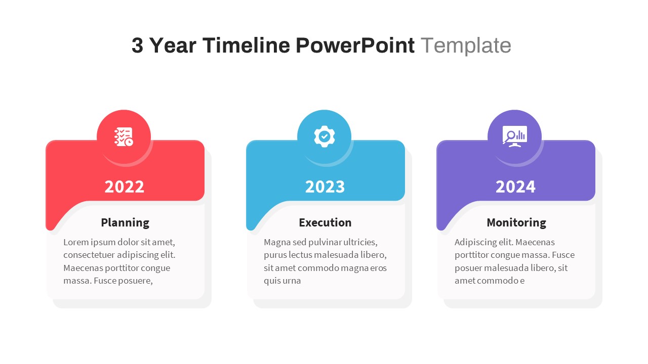 3 Year Timeline PowerPoint Template