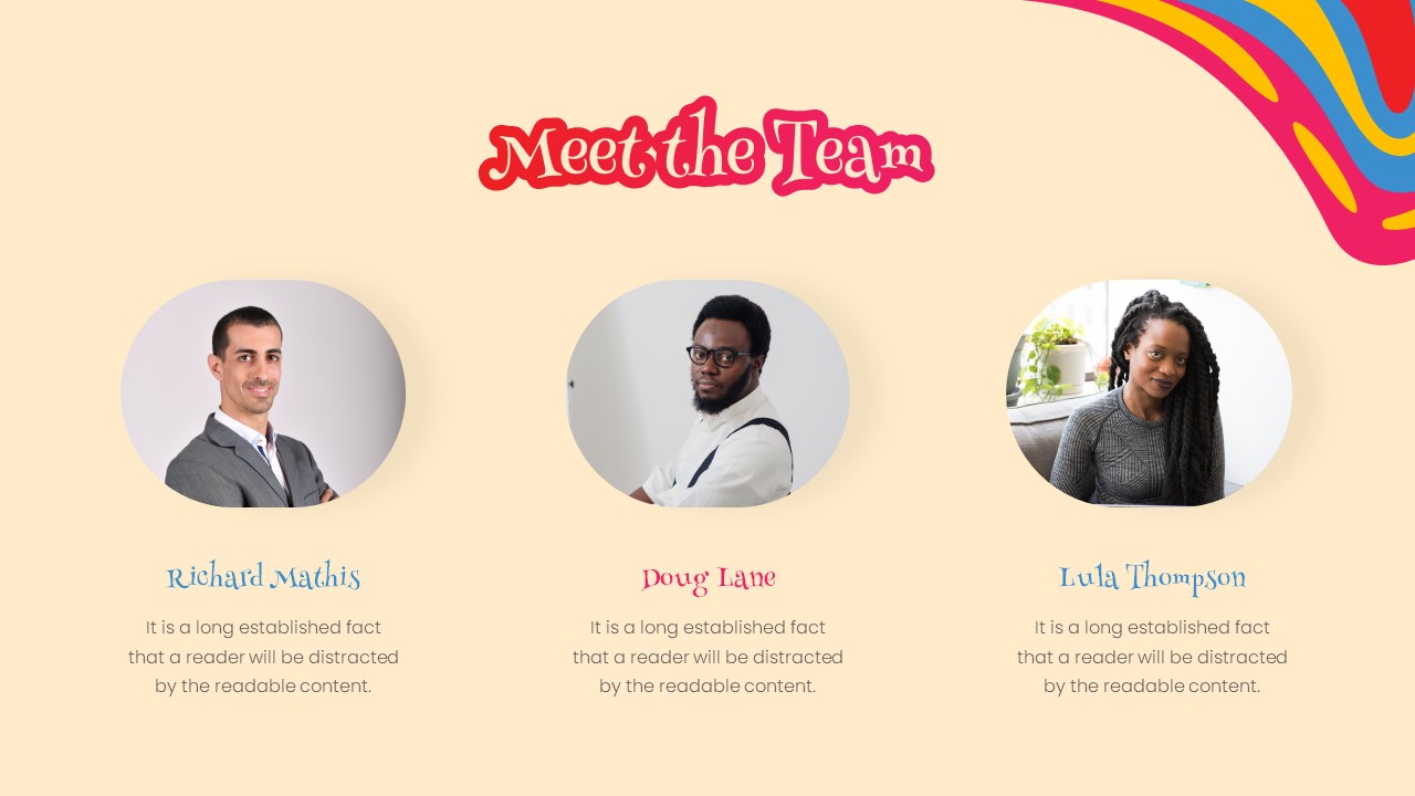 Groovy team PowerPoint Template