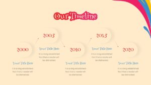 Groovy timeline PowerPoint Template