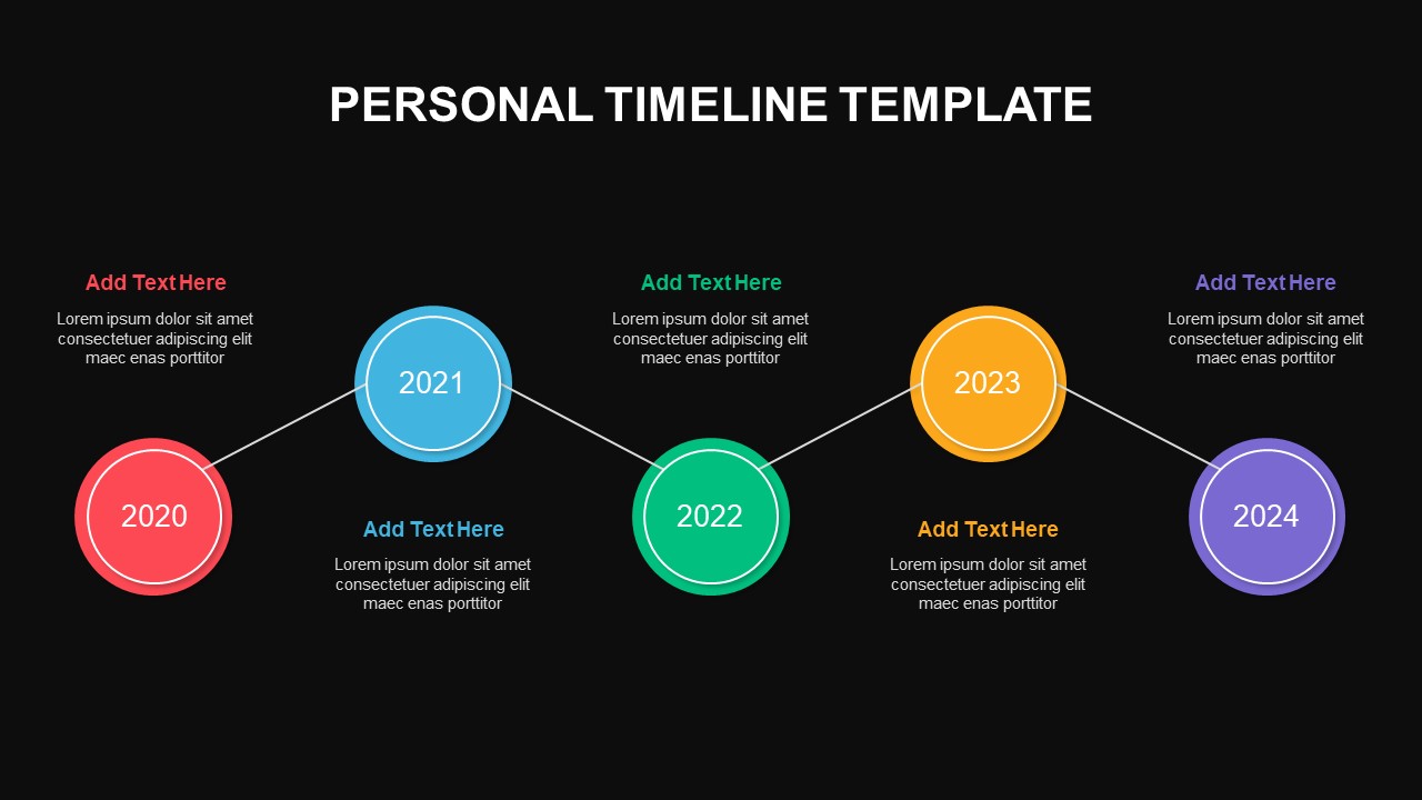 Personal arrow Timeline powerpoint